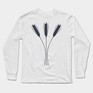 Wheat Field (Misty Navy) Long Sleeve T-Shirt